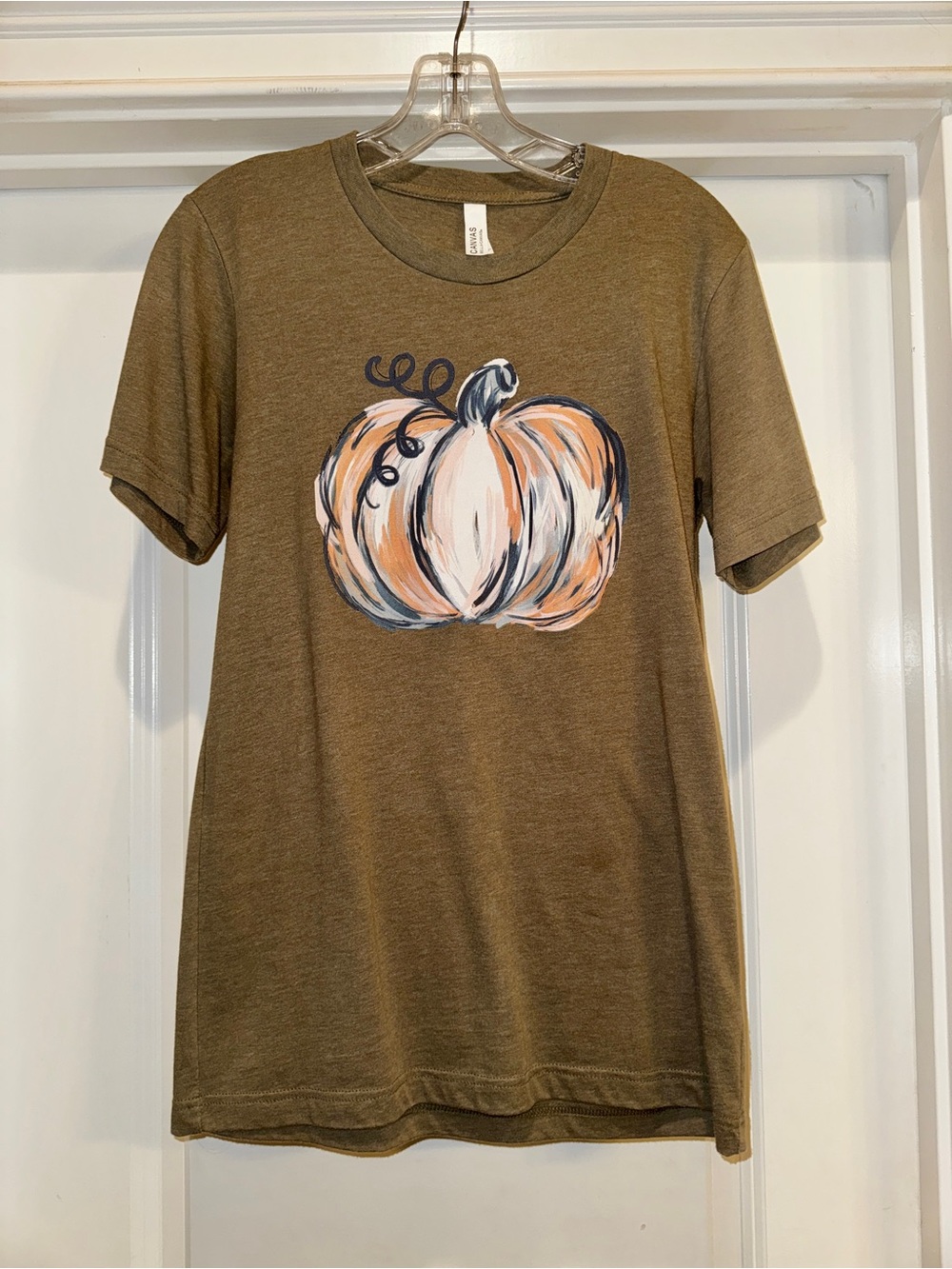 Bella Canvas Olive Green Pumpkin Graphic Tee